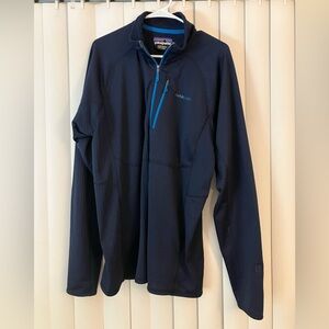 Patagonia Men's R1 Dark Blue 1/4 zip Jacket